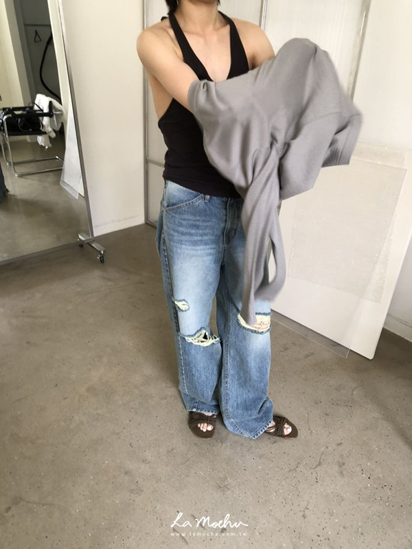 割破感牛仔長褲(闆娘.花花清單)